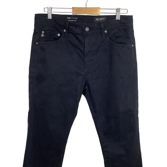 AG Adriano Goldschmied Tellis Jeans Mens Black Cropped Inseam 25” - Picture 2 of 9